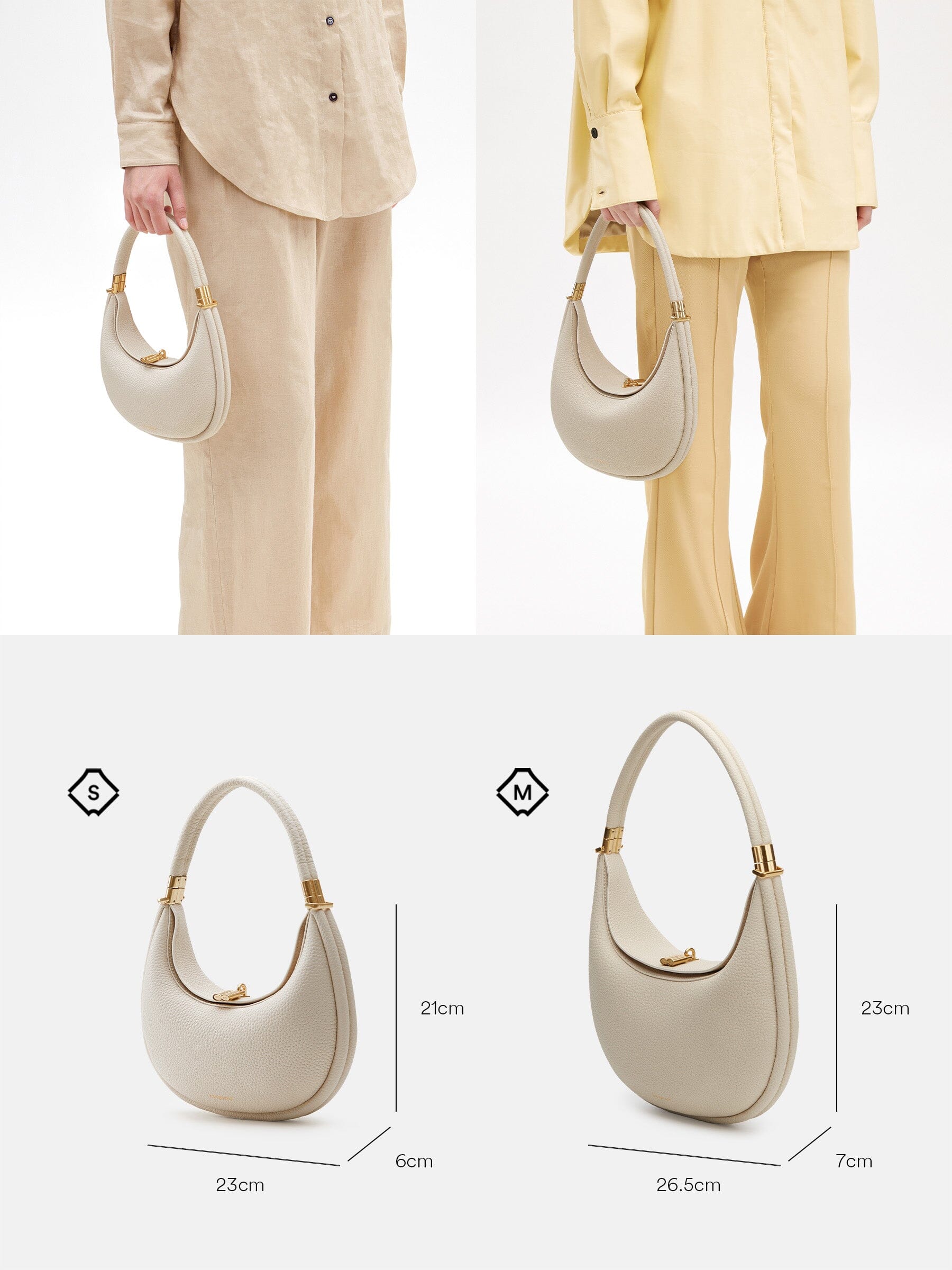 ルナバッグ |フルグレインレザー三日月型ショルダーバッグ – Songmont