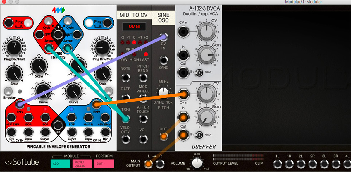 4ms Pingable Envelope Generator PEG - Softube