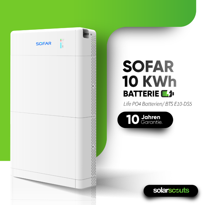 SOFAR Solar 10 kWh BTS 10K E10-DS5 für flexible Energiespeicherung