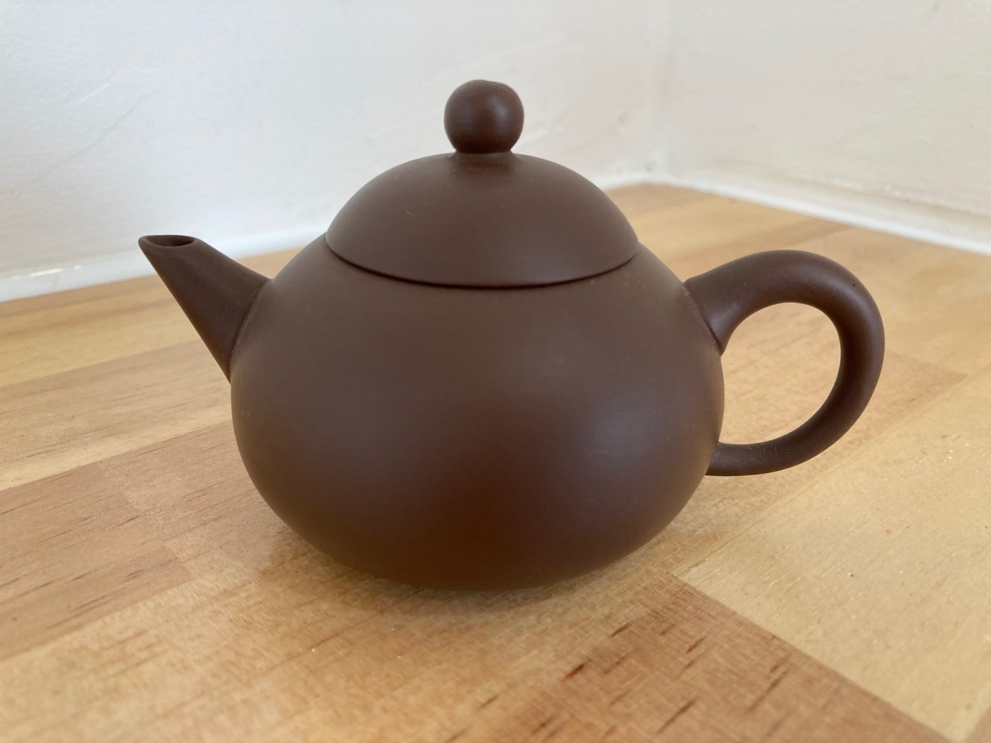 素焼き茶壷 三希 小梨（紫砂）台湾製