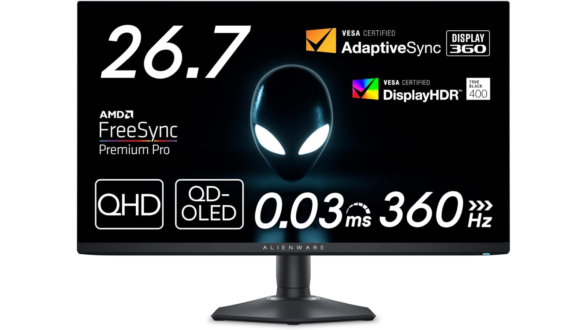 リフレッシュレート最大360HzとハイスペックなDellの27インチ