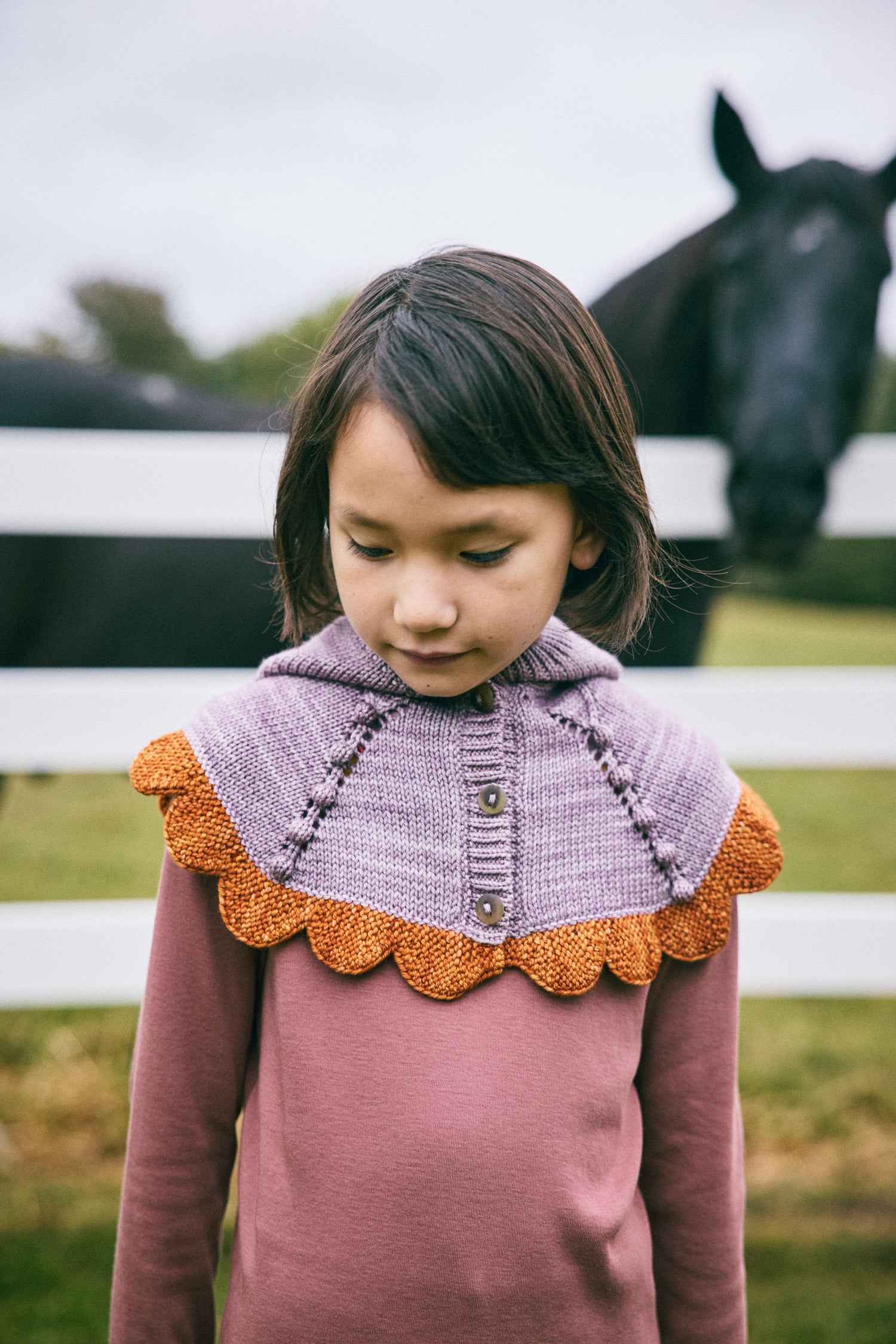 Misha&Puff+ Scallop Capelet - Periwinkle – slow. editions