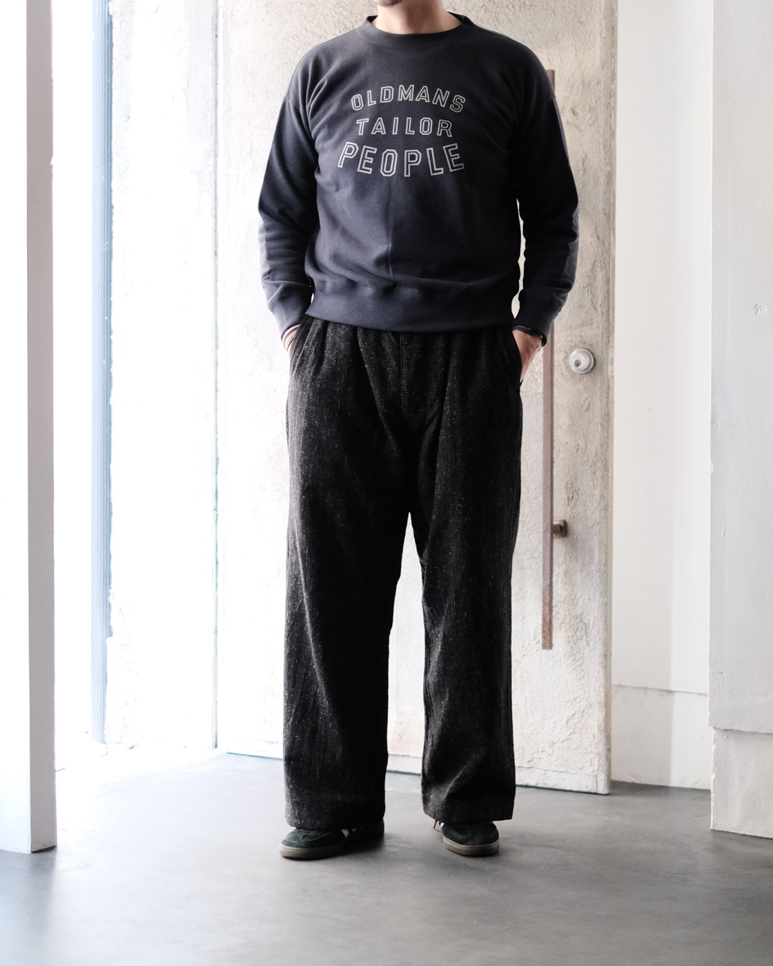 別注PRINT CREW SWEAT col.Navy (Sleepy PEOPLE Exclusive) - Sleepy