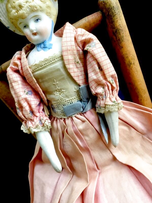 ボンネットヘッドのパリアンドール 32cm アンティークドール - SNAP