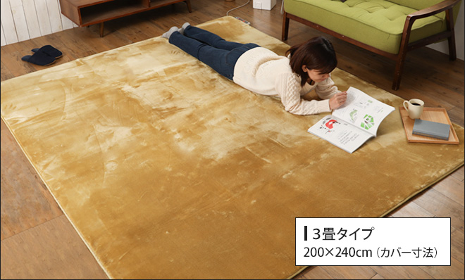 電気ホットカーペット 電磁波カット 3畳用 カバー付 【選べる豪華特典