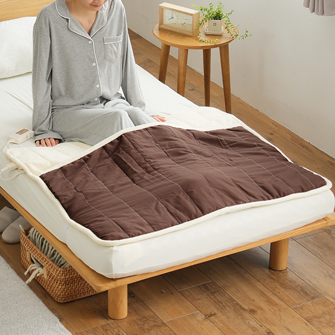 電磁波カット 】ホットマット 電気毛布 足入れ電熱マット タイマー付 1