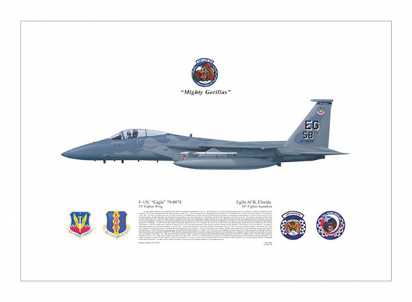 F-15C “Eagle” – Mighty Gorillas 58th FS, 33rd FW Eglin AFB, FL