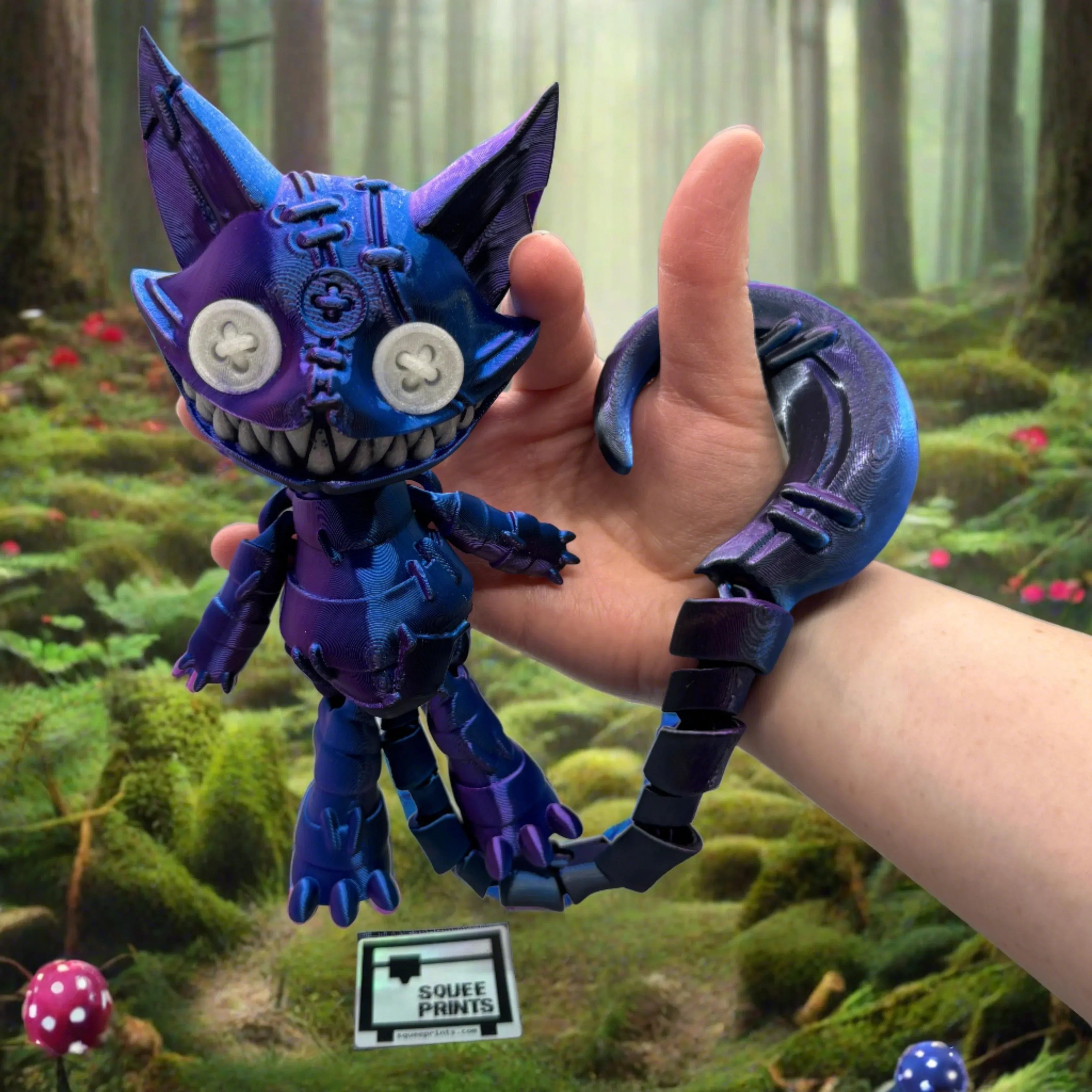 Creepy Cheshire Cat | Voodoo Doll | Glow in the Dark | 13 Inches