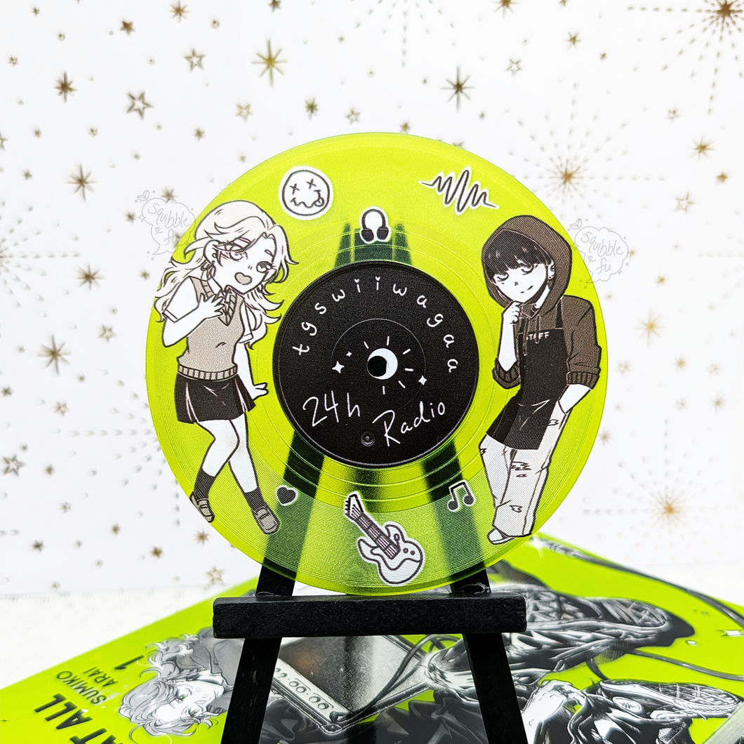 MitsuAya Vinyl | TGSWIIWAGAA Green Yuri | Acrylic CD Coaster