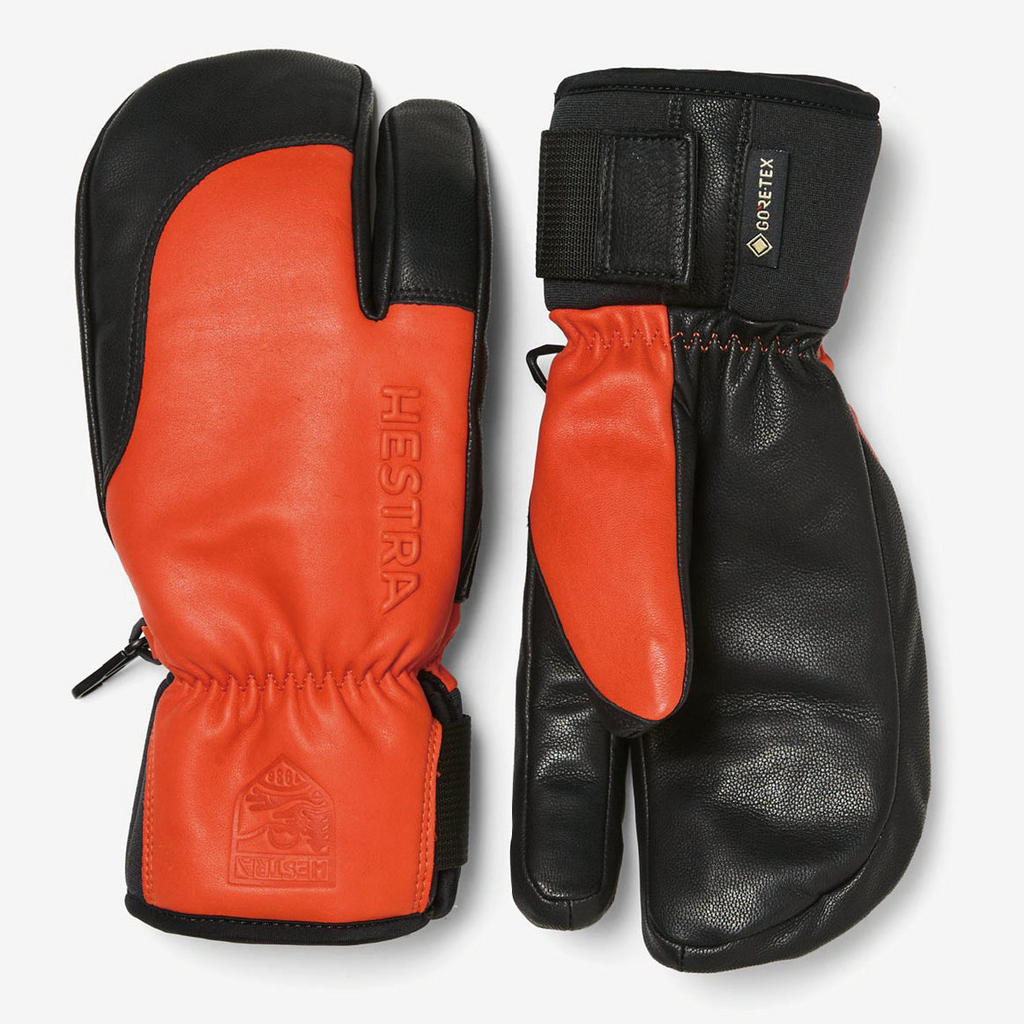 25-26 HESTRA Topo GTX 3-Finger Flame Red/Black 25-26