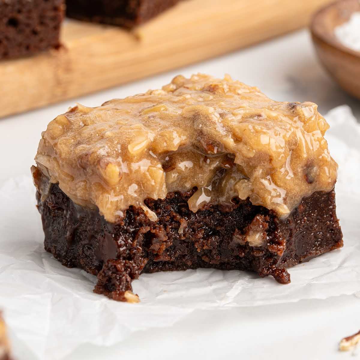 Fudgy German Chocolate Brownies - Spaceships and Laser Beams