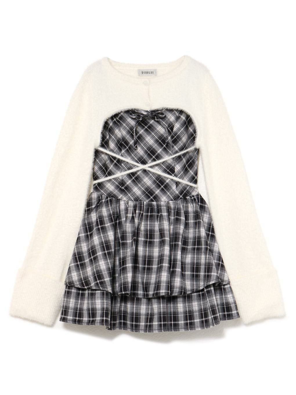 BUBBLES】オープンネックギャザーワンピース | sparkling mall online