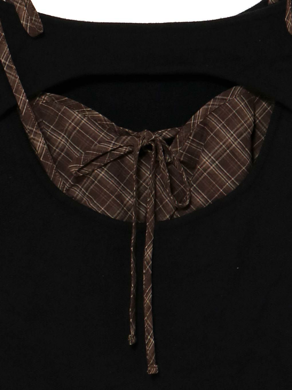 BUBBLES】オープンリボンチェックワンピース | sparkling mall online