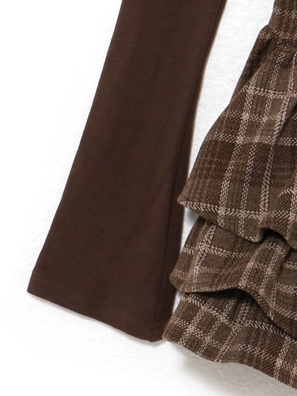 BUBBLES】チェックレイヤードワンピース | sparkling mall online store