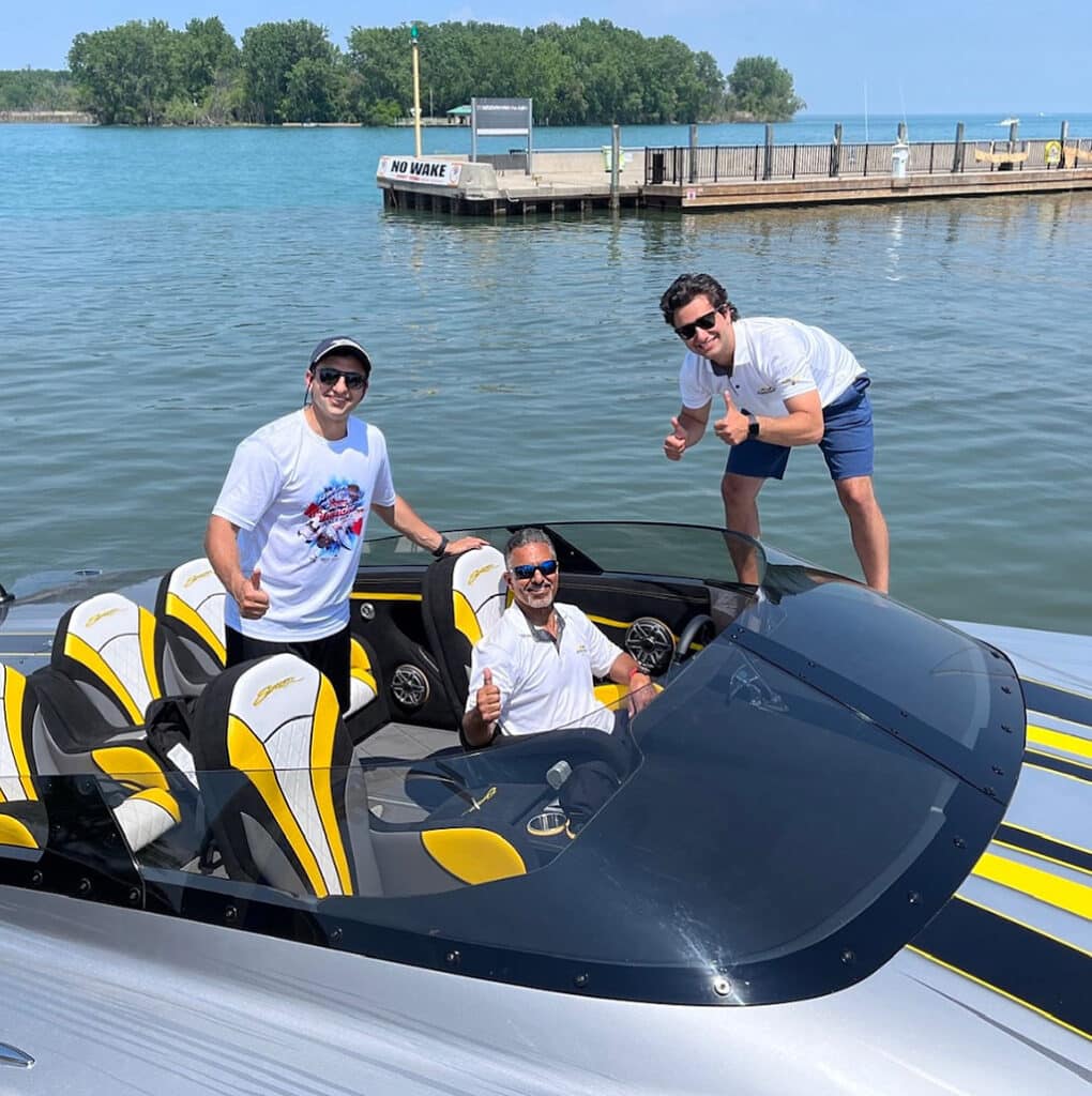 Elated Monsour Family Enjoying New 450R-Powered Skater 368 - Speed