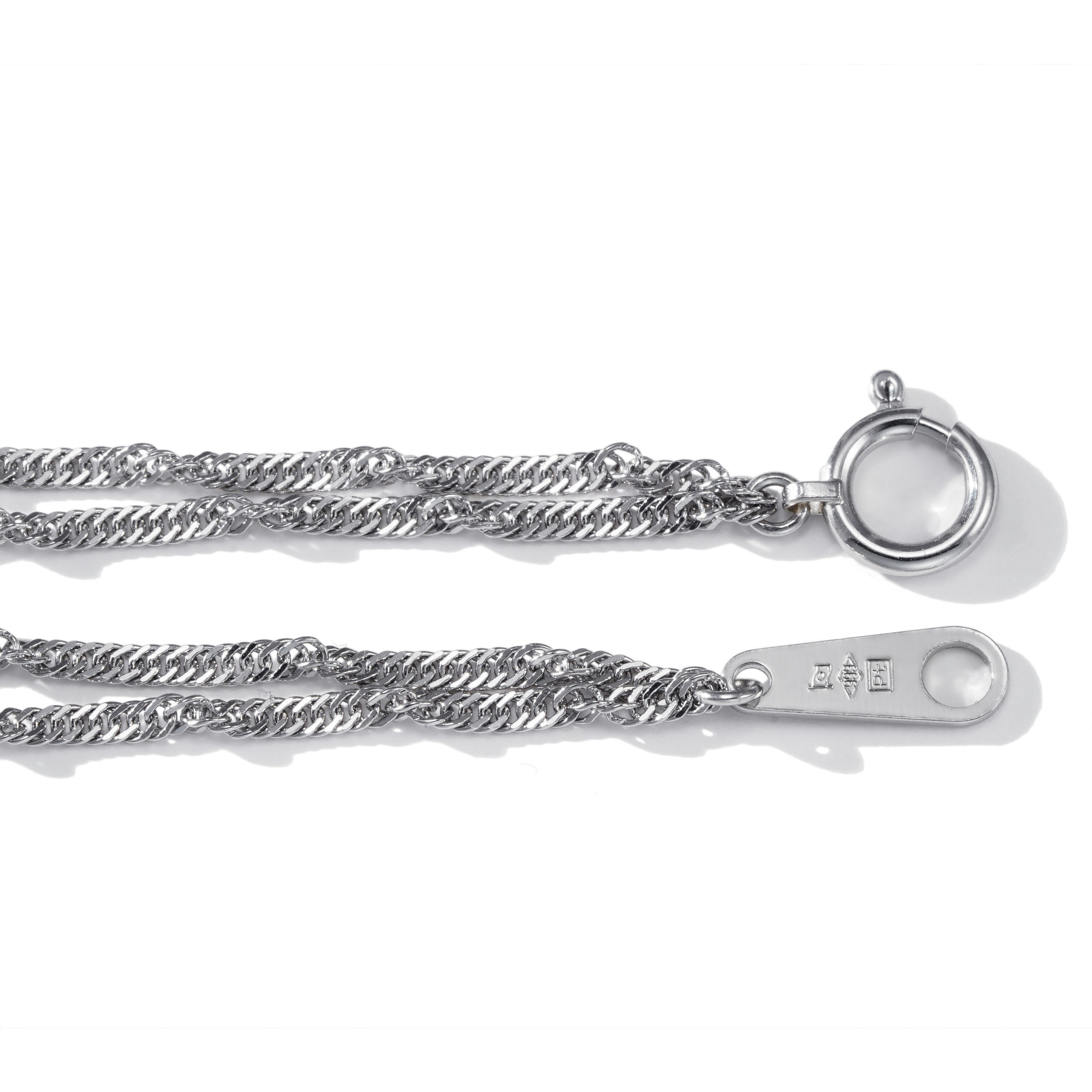 Pt999 純プラチナ スクリュー 2連 ブレスレット 17cm 1.5mm幅×2 | SPERANZA