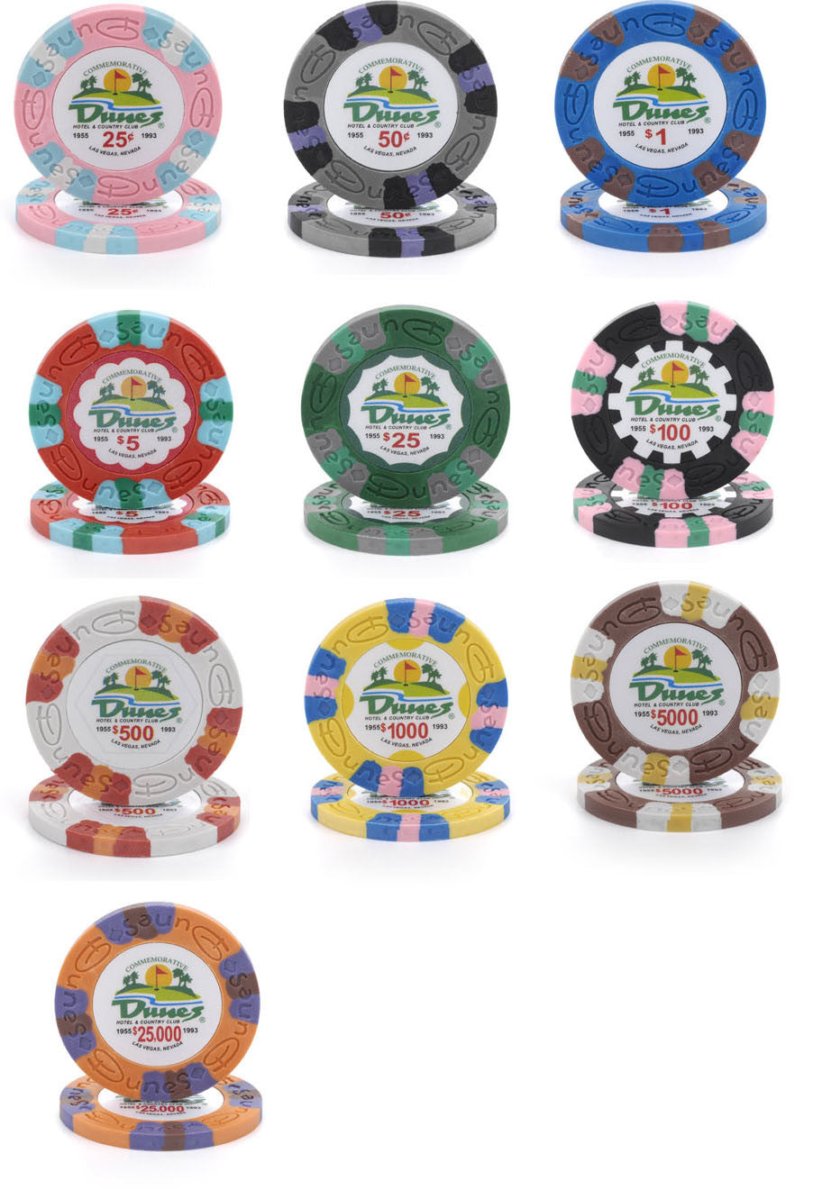 Dunes Commemorative Chips Set of 25