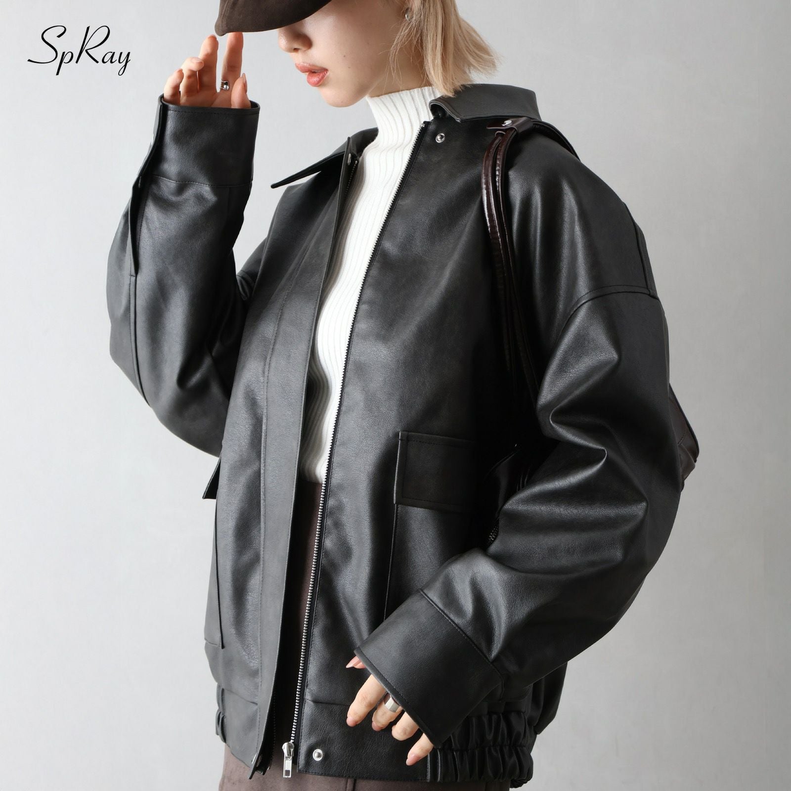 ヴィンテージレザーZIPブルゾン | SpRay