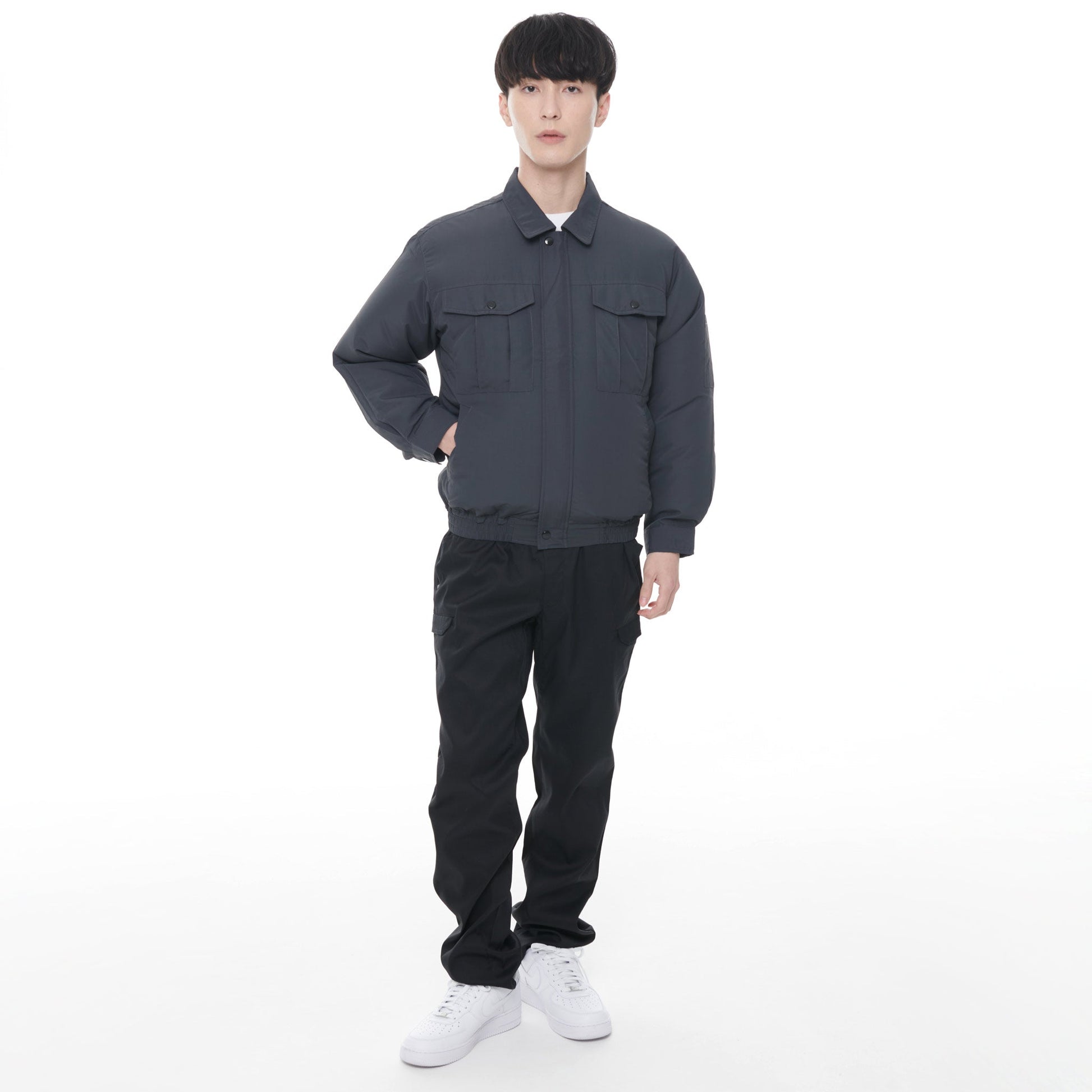 長袖ワークブルゾン】 ヘルメットの中にも風を送れる売れ筋ウェア