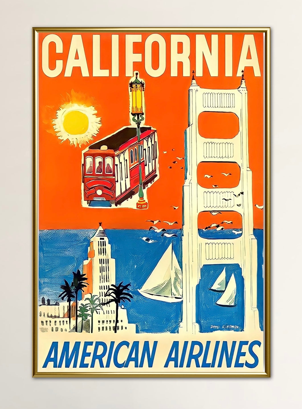 California Travel Poster – Sunbeam Vintage