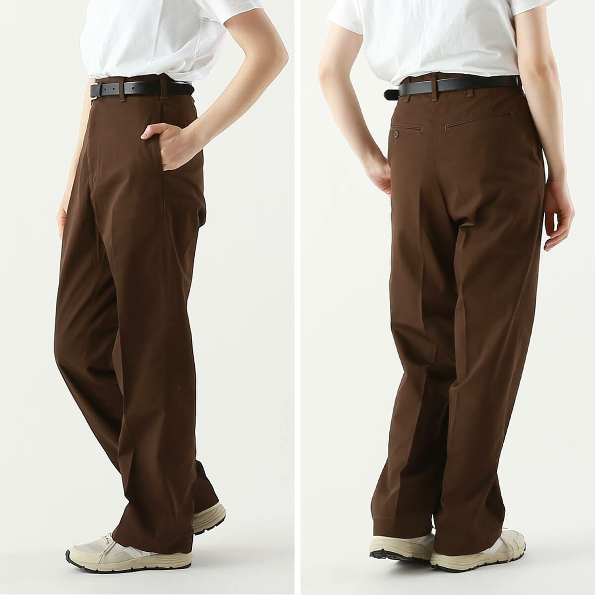 THE SHINZONE ザ シンゾーン ウォッシュドハイウェストチノパンツ