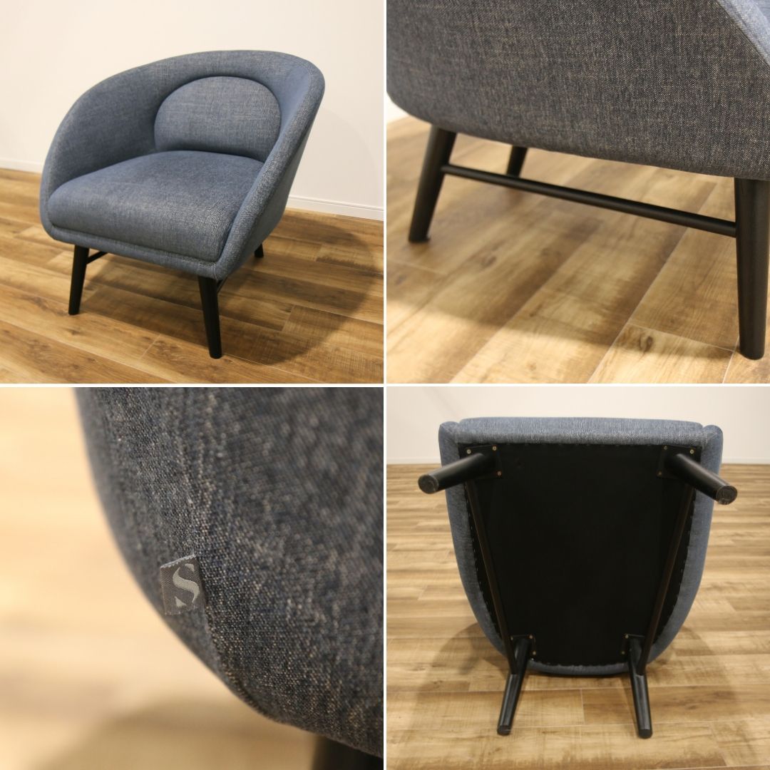 moda en casa moda en casa POD chair ブルー 1Pソファ OHW / 中古