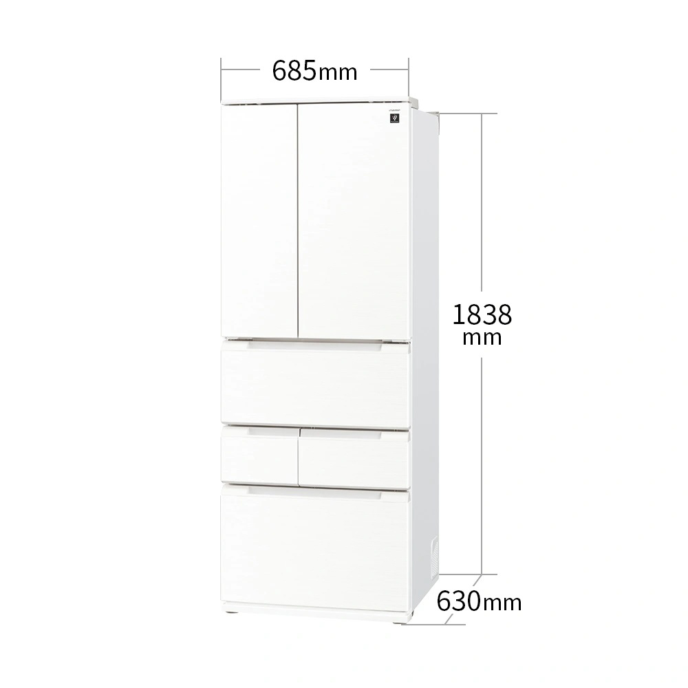 SHARP SHARP 6ドア冷蔵庫 505L ピラーレスフレンチドア SJ-MF51P