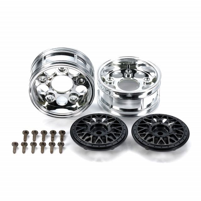 2ピースメッシュホイール(2本・ブラック) [OP-1794] - スーパーラジコン