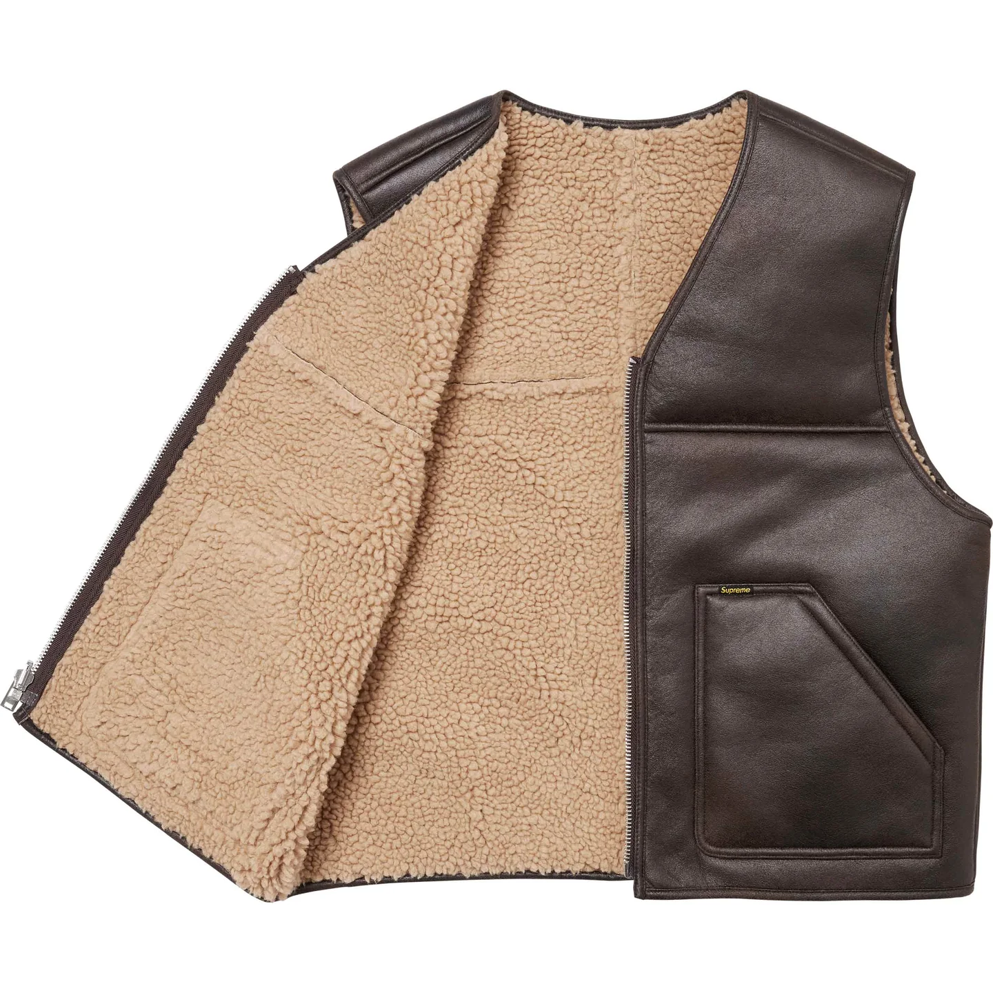 Reversible Faux Shearling Vest | Supreme 24fw