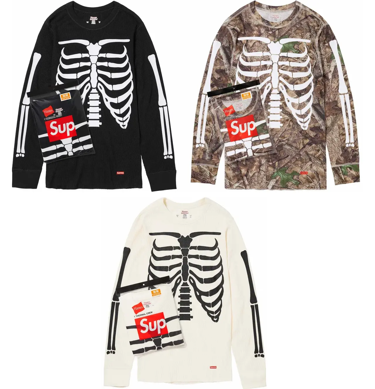 Supreme®/Hanes® Bones Thermal Crew (1 Pack) | Supreme 24fw