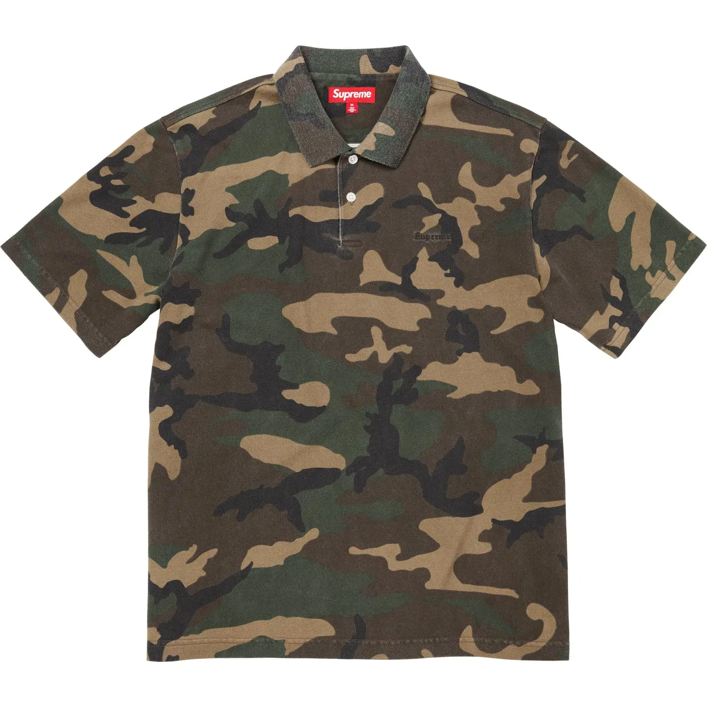 Washed Camo Polo | Supreme 25ss