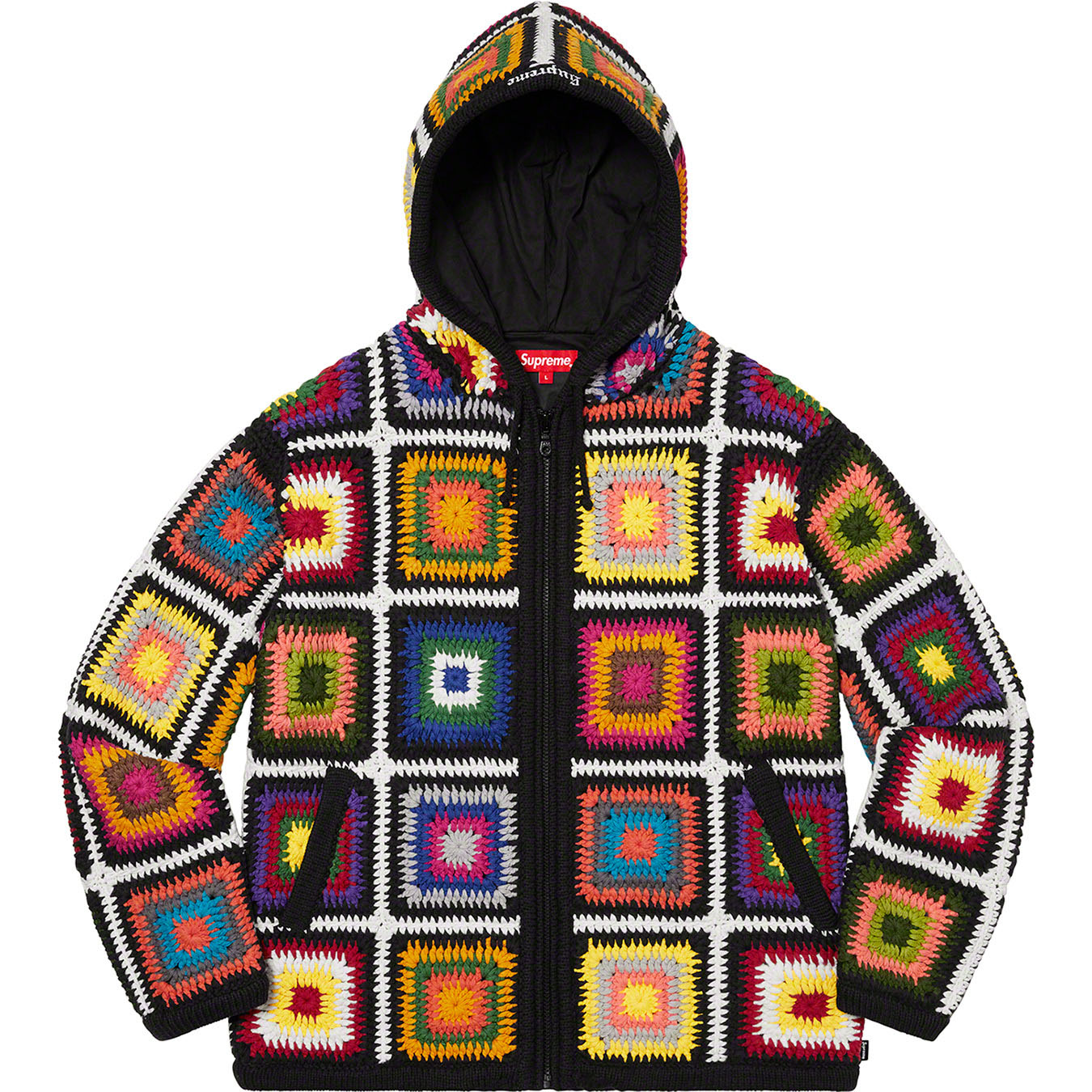 Crochet Hooded Zip Up Sweater | Supreme 20fw