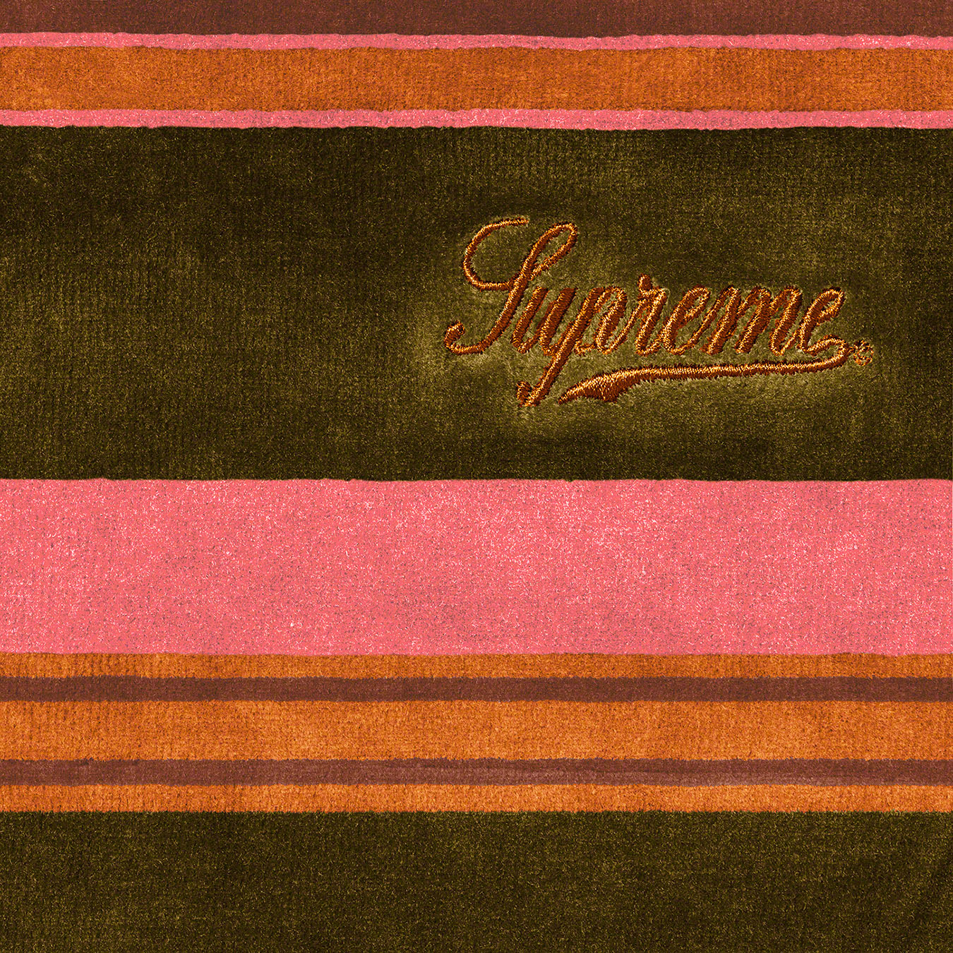 Stripe Velour Half Zip Pullover | Supreme 20fw