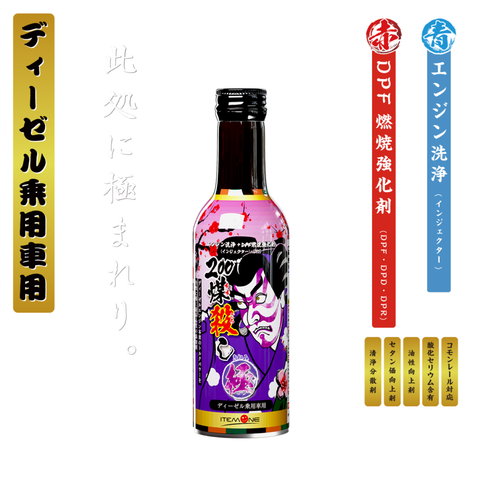 煤殺し 極(エンジン洗浄＋DPF燃焼強化剤)-乗用車 - SUSU-GOROSHI (煤
