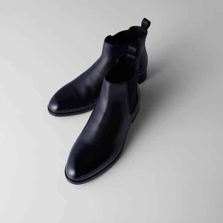 サイドゴアブーツ/ブラック/牛革（キップ）「LWG認証レザー」（BL020