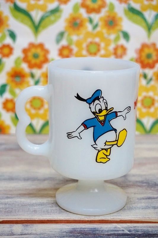 フェデラル フッテッドマグ 9オンス足付マグカップ ミルクガラス