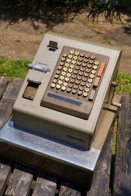 昔のレジ キング工業 CrownAce クラウンエース レジスター 小道具や