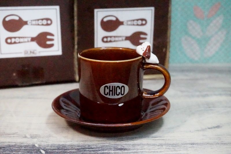 内藤ルネ ブラウンチコ RUNE CHICOカップ&ソーサー 三和銀行ノベルティ