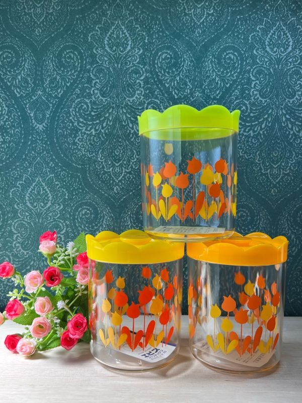レトロポップ エビスプラスチック フリルポット チューリップ 花柄 3