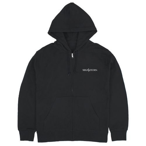 CDJapan : Sega Saturn Logo Zippered Hoodie [Sega Saturn] BLACK / L