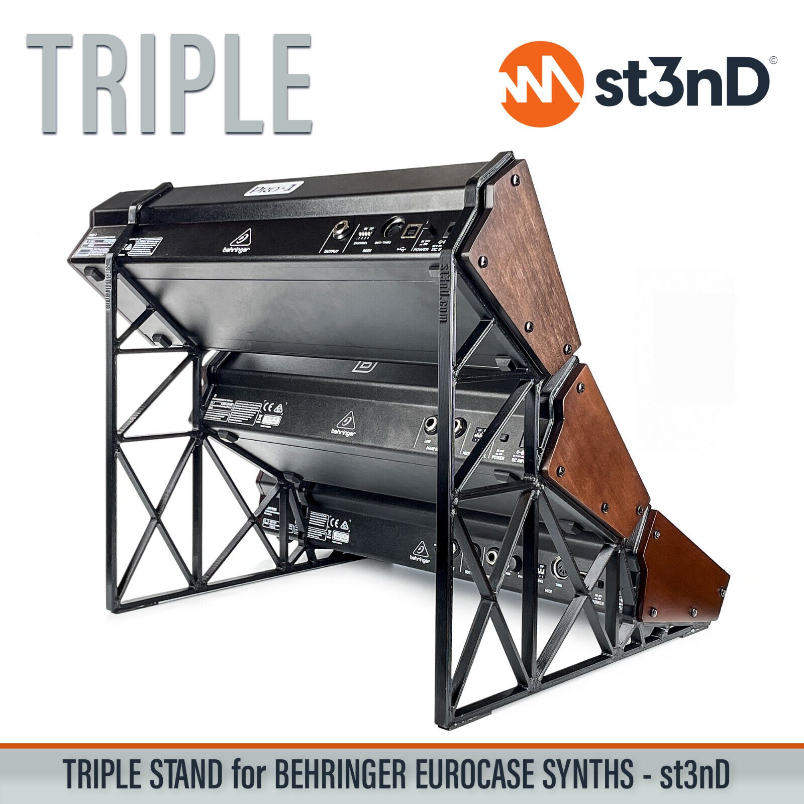 TRIPLE STAND for BEHRINGER 70HP/80HP EURORACK CASE SYNTHS - Synth