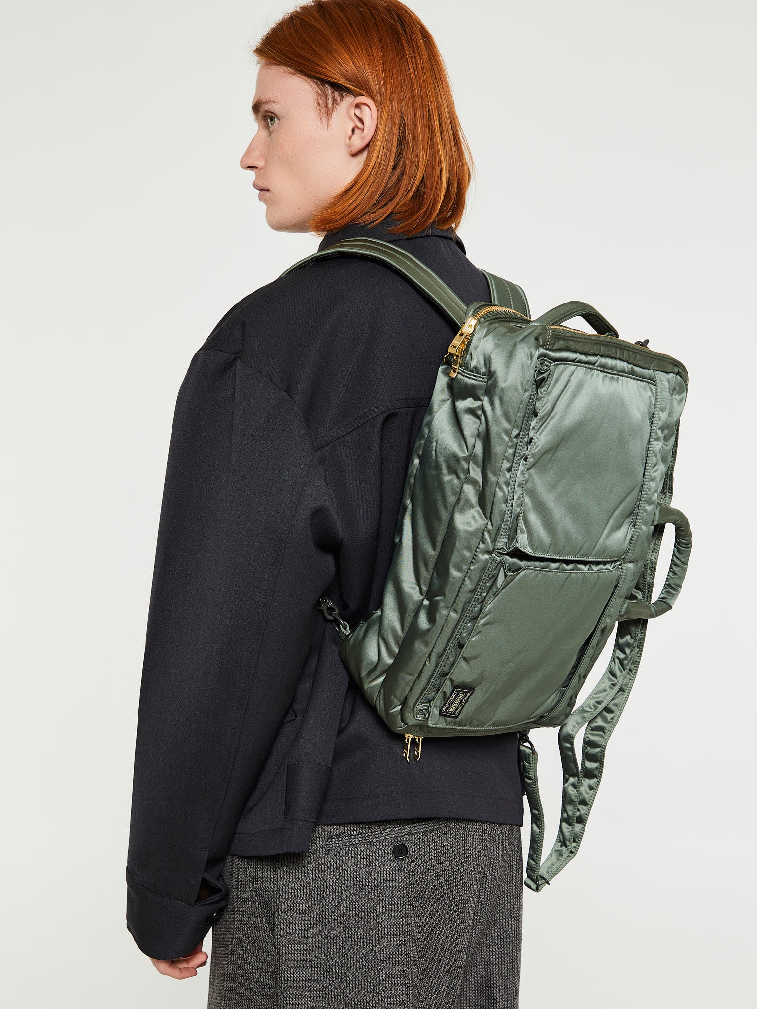 Porter - ALL NEW TANKER 3Way Briefcase in Sage Green – Stoy