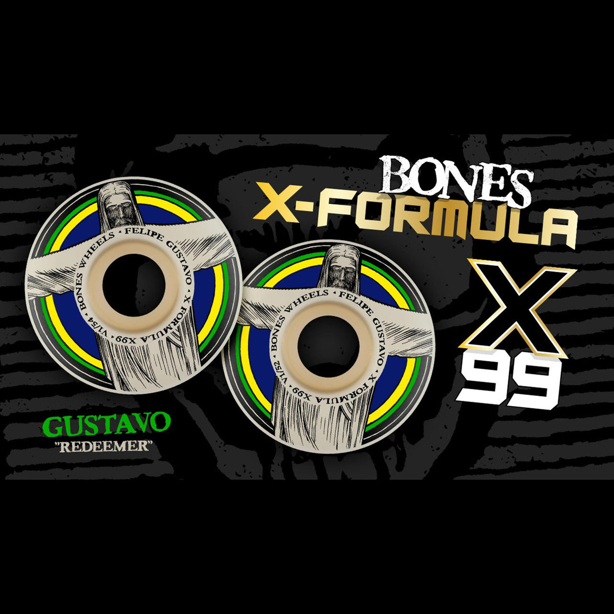 BONES X-FORMULA V1 GUSTAVO REDEEMER WHEEL 52mm 99A 【 ボーンズ X