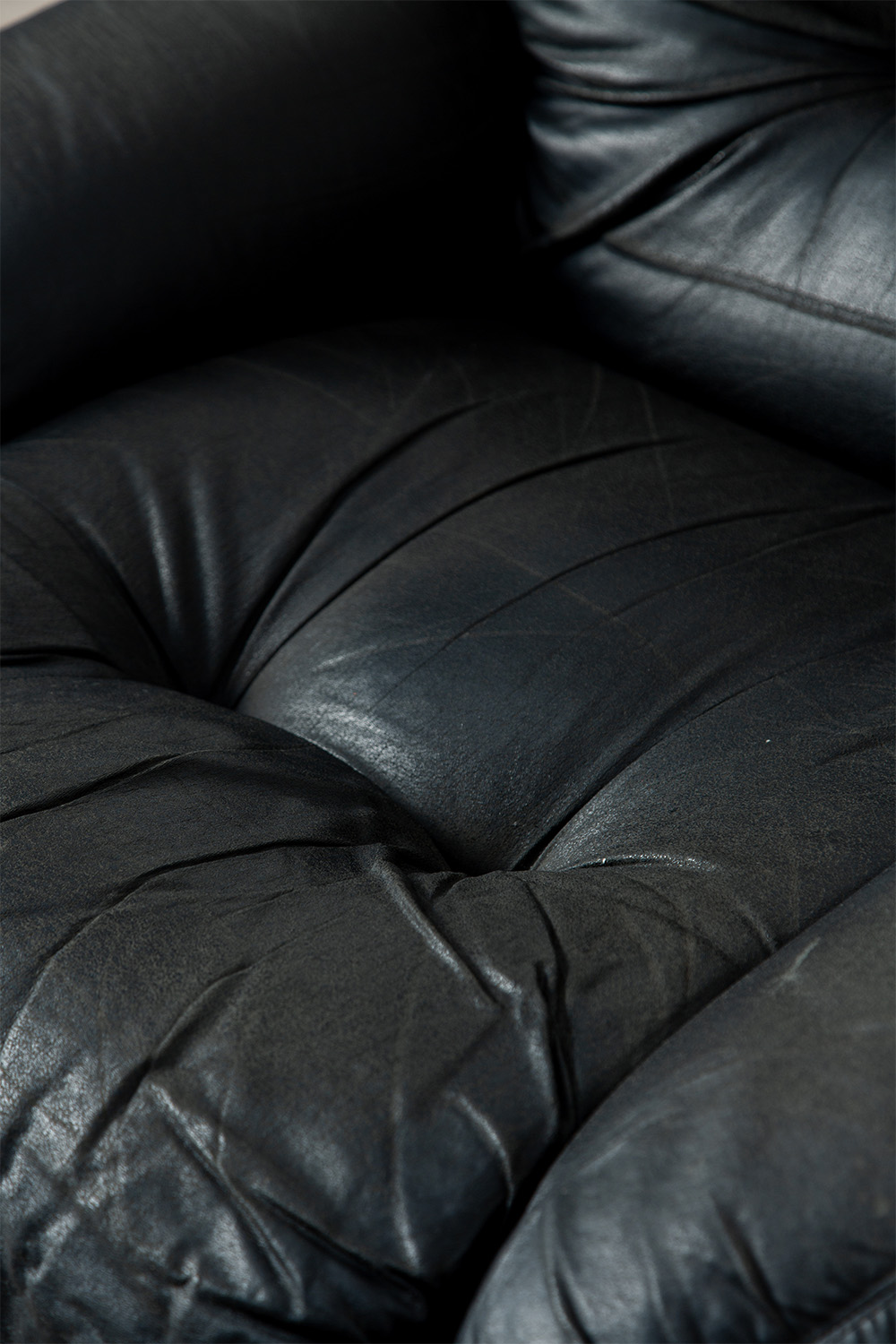 stoop | 'Okay' Sofa by Adriano Piazzesi in Leather and Chrome