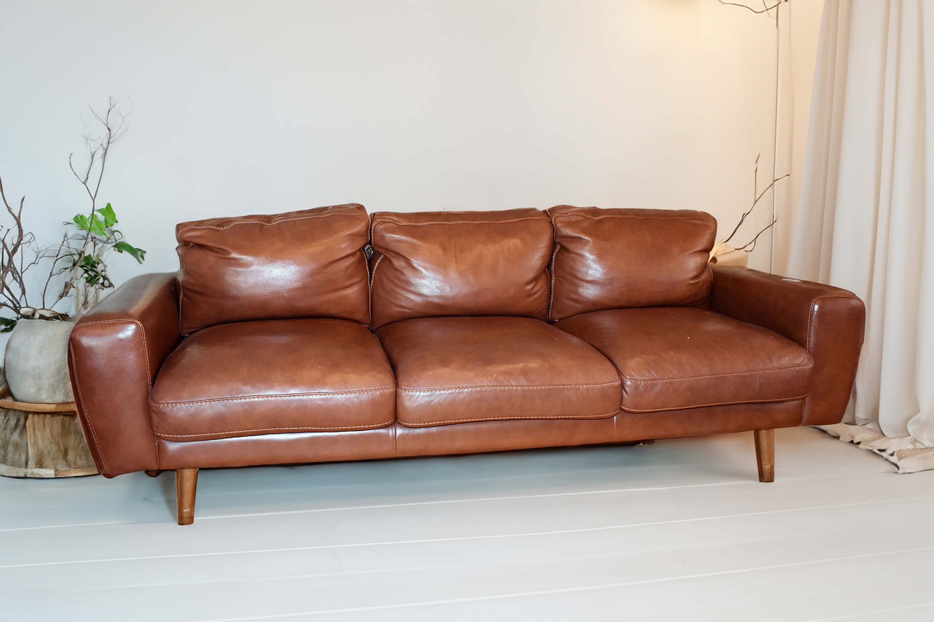 廃盤 unico MOLN 2シーター モルン レザー ソファ 2 シーター/ unico