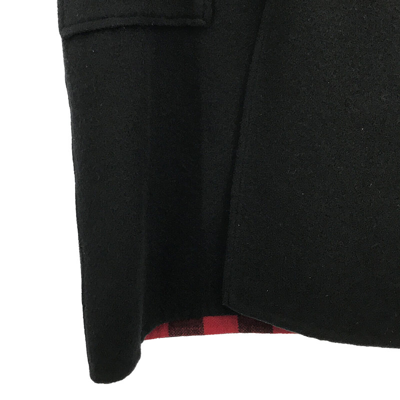 SYDNEY H SHAW ウール メルトンロゴ 刺繍 チェック ライニング