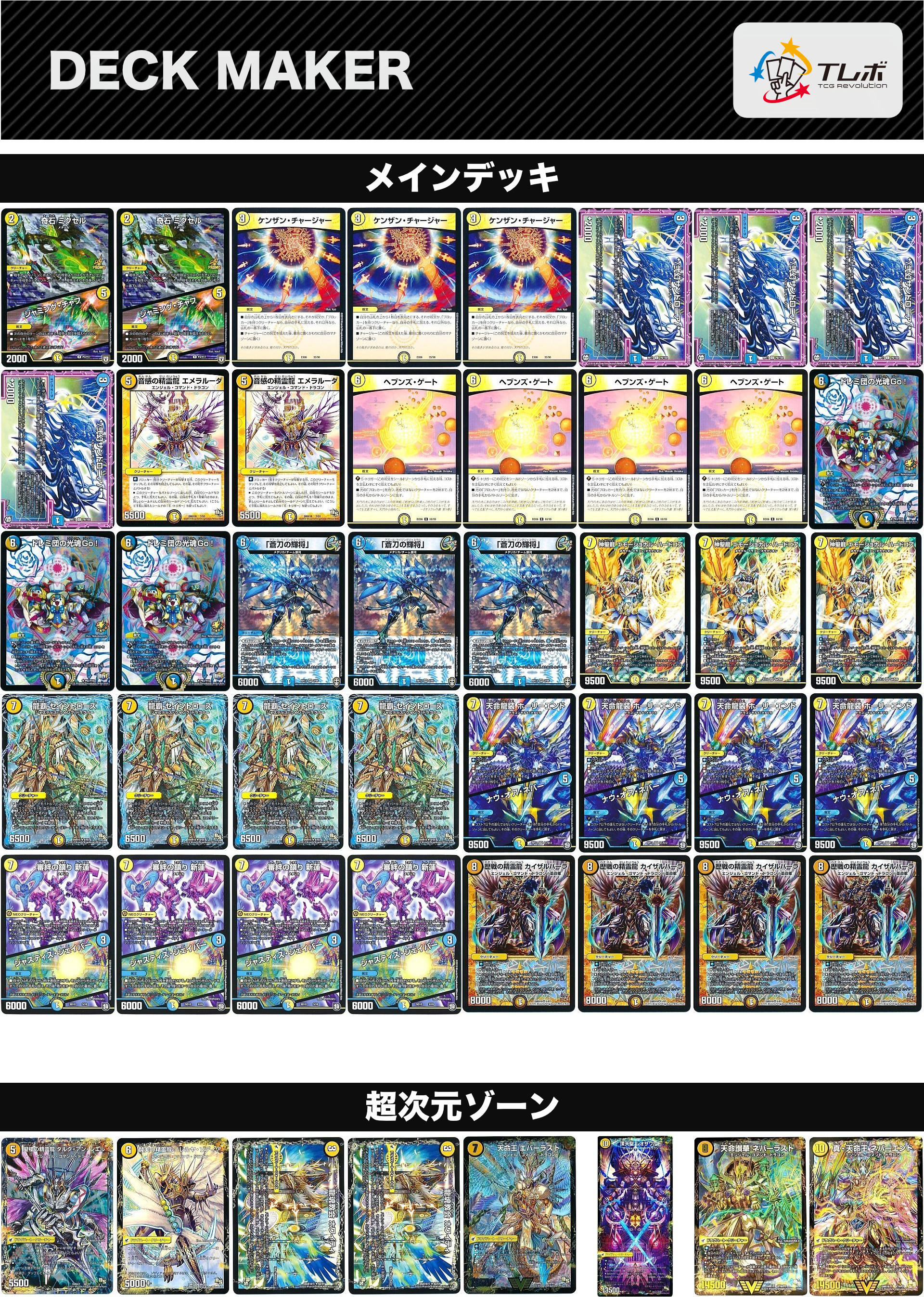 デュエルマスターズ 青白ドラグナー天門 デッキレシピ詳細 | ガチまとめ