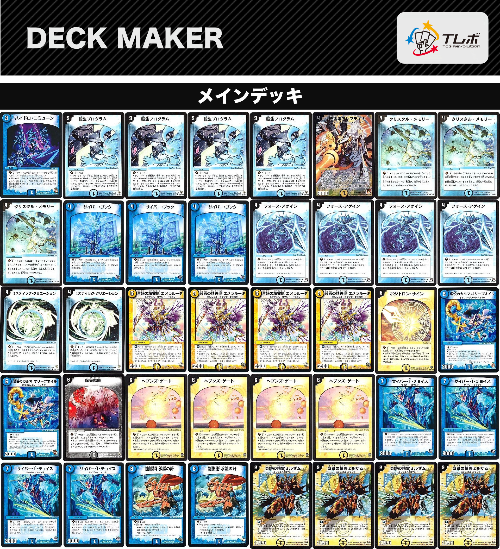 デュエルマスターズ ミルザム4投天門ループ デッキレシピ詳細 | ガチまとめ