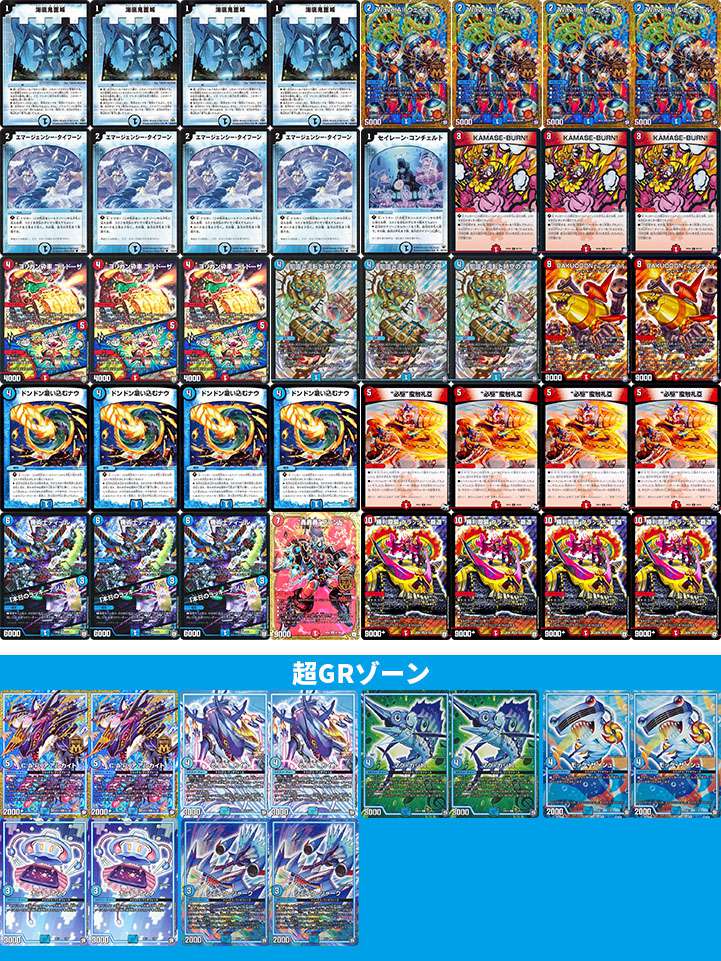 デュエマデッキセット 赤白ビートダウン 赤青覇道 GR付きデュエマ