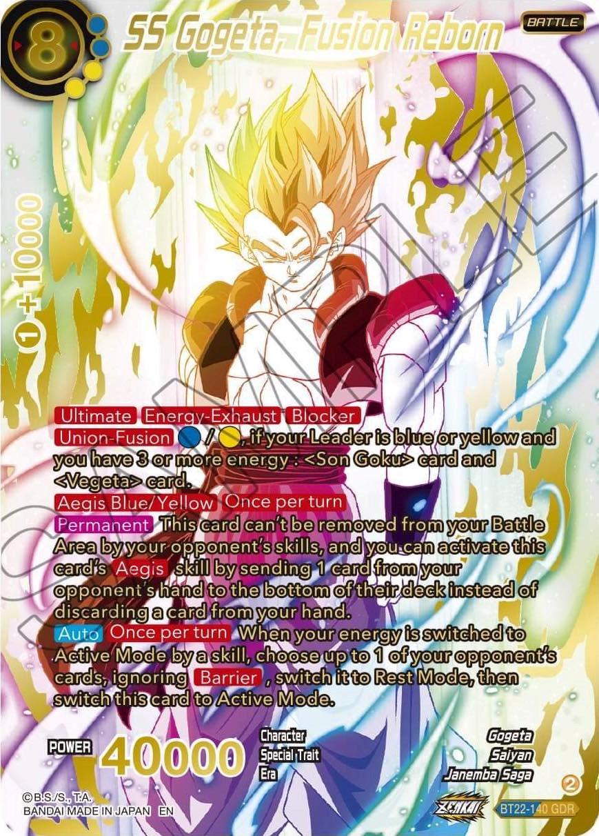 SS Gogeta, Fusion Reborn [GDR Foil] BT22-140 Prices | Dragon Ball